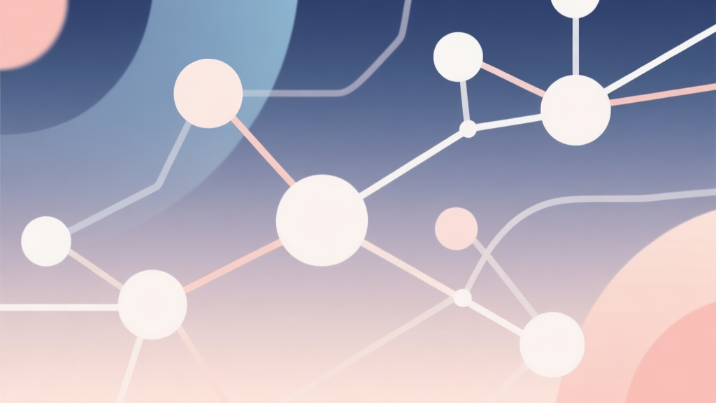 Abstract network nodes connected by lines, soft color scheme, clean minimal illustration, modern digital concept of workflow bottlenecks high quality illustration, detailed, 16:9