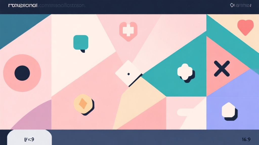 Abstract geometric composition with overlapping shapes representing different game choices, soft pastel colors, modern minimal style, professional comparison concept illustration high quality illustration, detailed, 16:9
